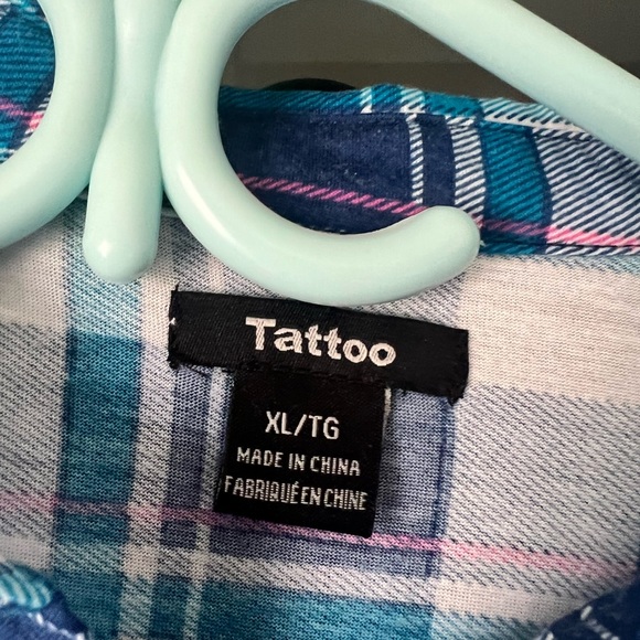 Blue plaid top - Picture 3 of 3